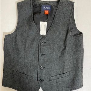 The children's place black kid Boy vest size M 7-8